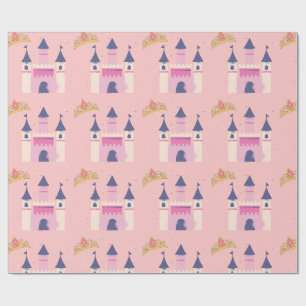 Papier Cadeau Couronne et château de princesse