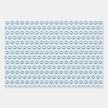 Papier Cadeau Couronne Petit Prince Bleu Royal