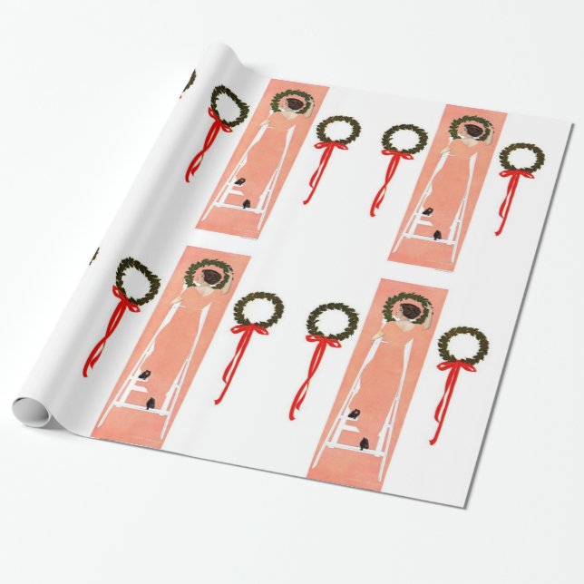 Papier Cadeau Couronnes suspendues (Déroulé)