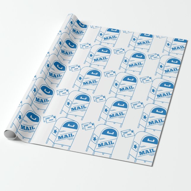 Papier Cadeau Courrier postal (Déroulé)