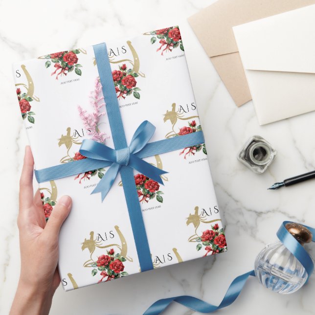 Papier Cadeau Course moderne Horse Derby & Boissons Fête équestr (Cadeaux)