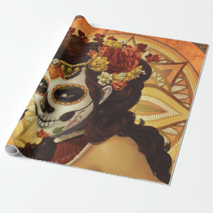Papier Cadeau Coussin Dia De Los Muertos
