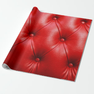 Papier Cadeau Coussin rouge texture cuir