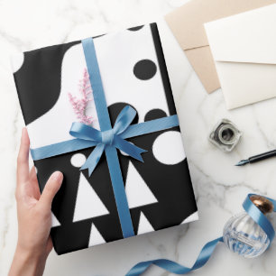 Papier Cadeau Couverture Rétro (noir et blanc)