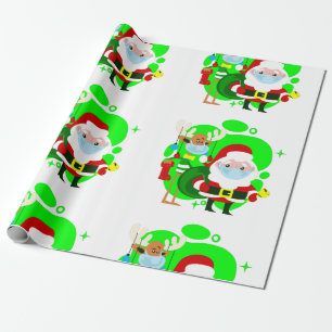 Papier Cadeau covid noël santa claus rennes