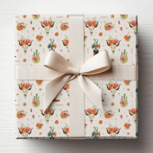 Papier Cadeau Cow-boy western rustique