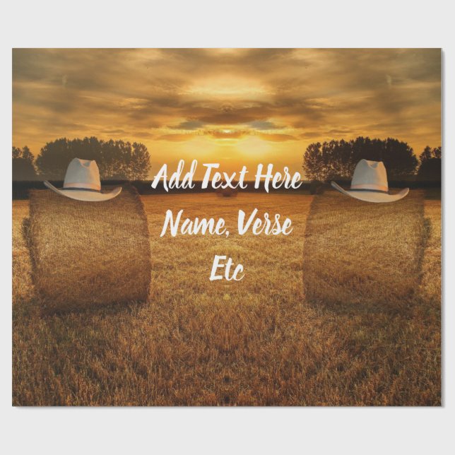 Papier Cadeau Cowboy (Plat)