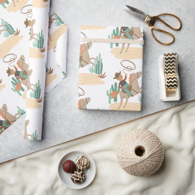 Papier Cadeau Cowboy Baby Boy Douche (Artisanat)