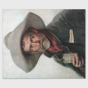 Papier Cadeau Cowboy espagnol Ranchero dans le Vieux-Ouest Saloo