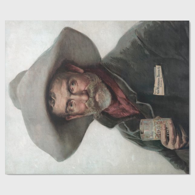 Papier Cadeau Cowboy espagnol Ranchero dans le Vieux-Ouest Saloo (Plat)