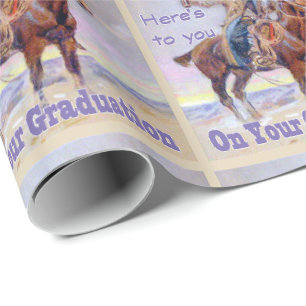 Papier Cadeau Cowboy occidental sur l'enveloppe de cadeau de