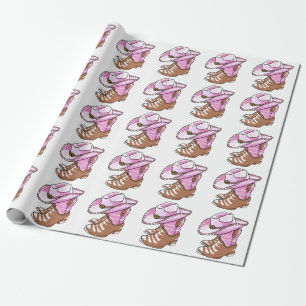 Papier Cadeau Cowgirl Boots and Hat