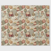 Cozy Christmas Cabin Wrapping Paper