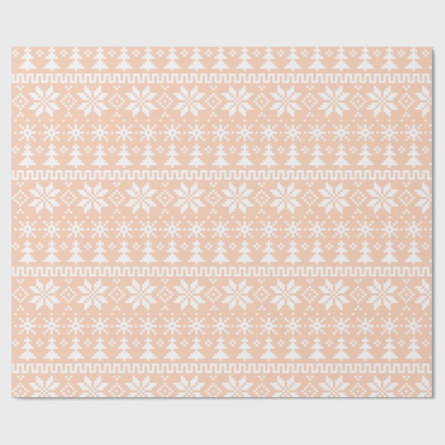 Papier Cadeau Cozy Fair Isle (Plat)