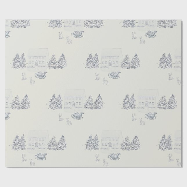Papier Cadeau Cozy New England Christmas Home (Plat)
