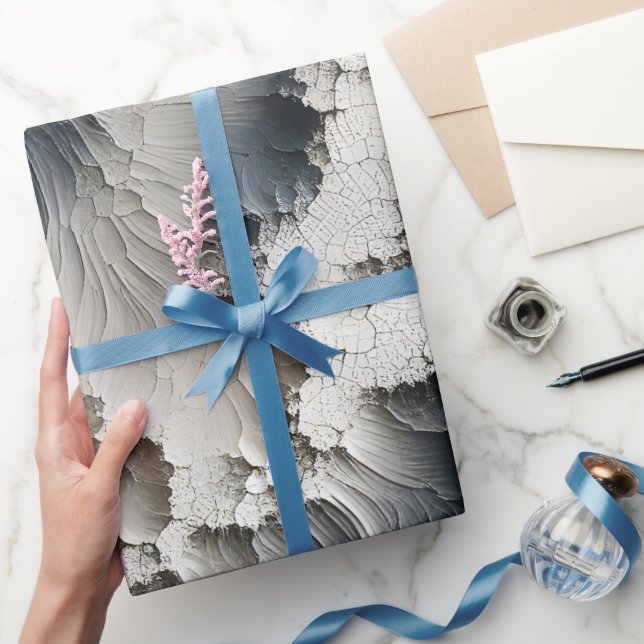 Papier Cadeau Crackle texturé Abstrait contemporain (Cadeaux)