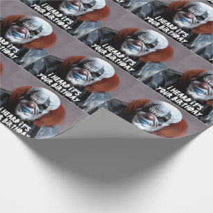 PAPIER CADEAU CRAINTE MAL CLOWN FUNNY BIG ANNIVERSAIRE