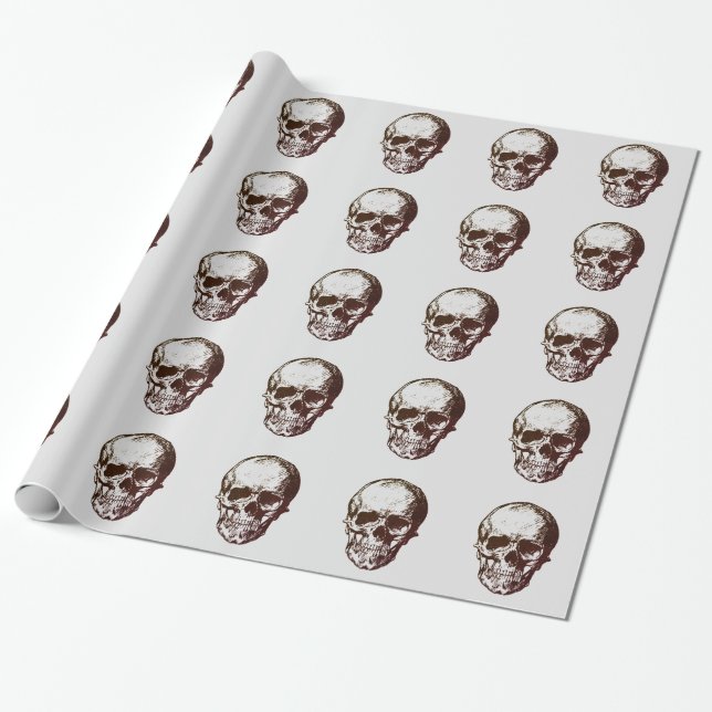 Papier Cadeau Crâne (Déroulé)