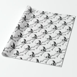 Papier Cadeau Crâne croisé
