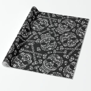 Papier Cadeau Crâne de dentelle et papier d'emballage I de motif