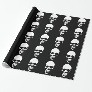 Papier Cadeau Crâne de la faucheuse blanche