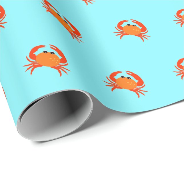 Papier Cadeau Crâne rouge chaud orange simple propre frais (Coin rond)