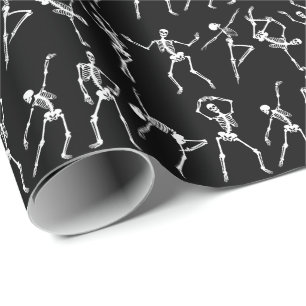 Papier Cadeau Crânes dansant