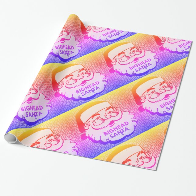 Papier Cadeau CRÂNEUR PÈRE NOËL - enveloppe de cadeau (Déroulé)