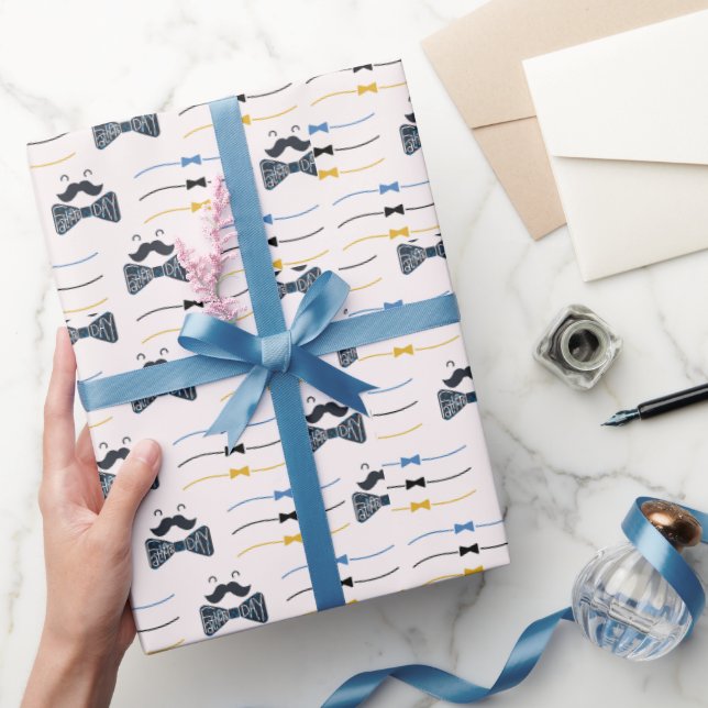 Papier Cadeau Cravate Bow Fête des pères mignonne (Cadeaux)