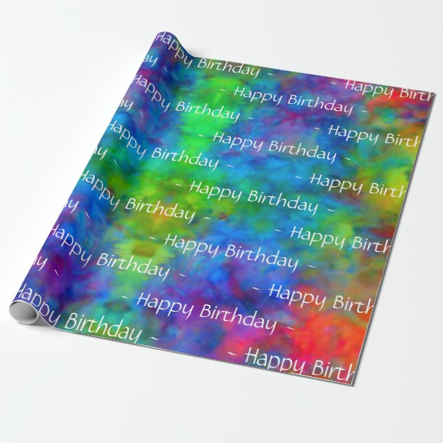 Papier Cadeau [Cravate-Dye Atomique] Papier d'enveloppement des  (Déroulé)