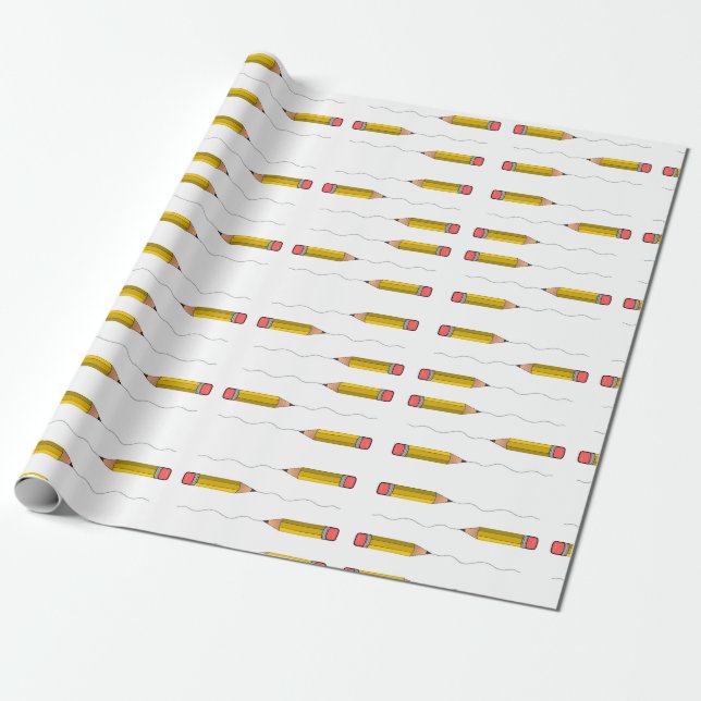 Papier Cadeau Crayon blanc (Déroulé)