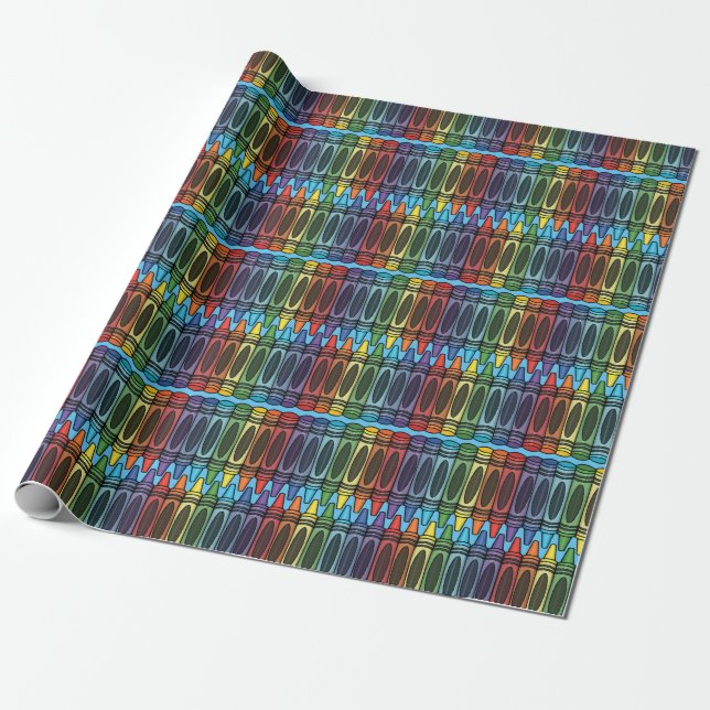 Papier Cadeau Crayon personnalisable (Déroulé)