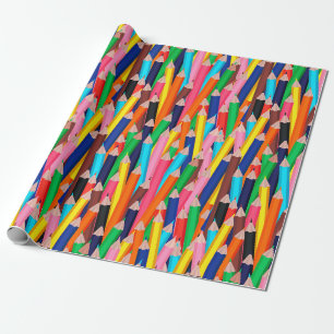 Papier Cadeau Crayons