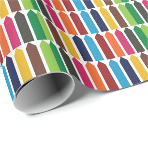 Papier Cadeau Crayons École Enseignant Enfants Coloré Amusant