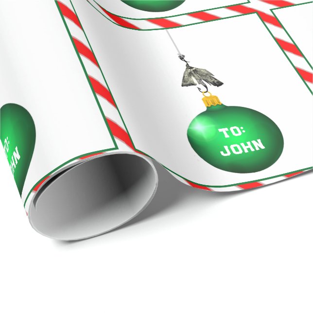 Papier Cadeau Creative Fishing Christmas Holiday Cadeau (Coin rond)
