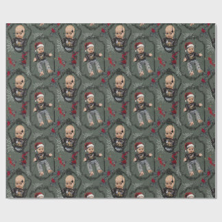 Papier Cadeau Creepy Doll Christmas Wrapping Paper