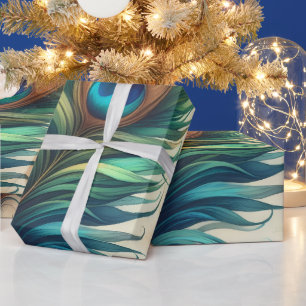 Papier Cadeau Créez vos propres plumes de paon enchanteurs