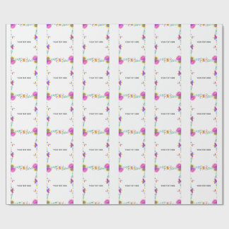 Papier Cadeau Créez votre propre bordure florale colorée