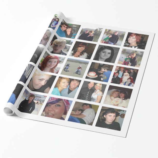 Papier Cadeau Créez votre propre collage de photo d'Instagram de (Déroulé)