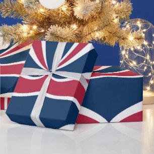 Papier Cadeau Créez votre propre drapeau rouge bleu blanc pays a