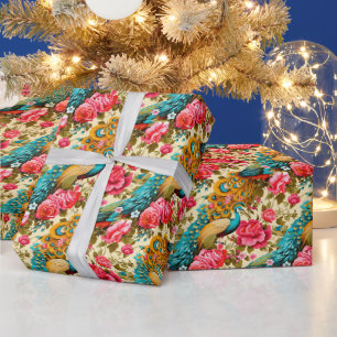 Papier Cadeau Créez votre propre jardin de paon doré