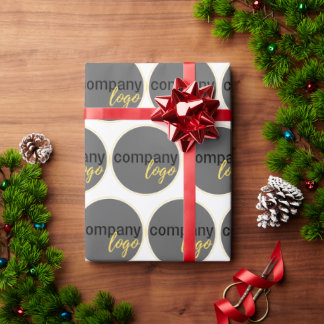 PAPIER CADEAU CRÉEZ VOTRE PROPRE LOGO D'AFFAIRES MOTIF RÉPÉTANT