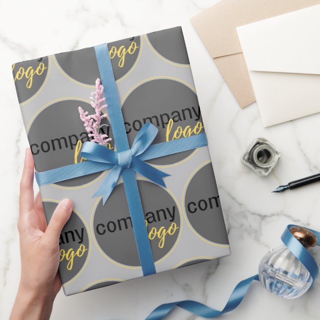 PAPIER CADEAU CRÉEZ VOTRE PROPRE LOGO D'AFFAIRES MOTIF RÉPÉTANT (Cadeaux)