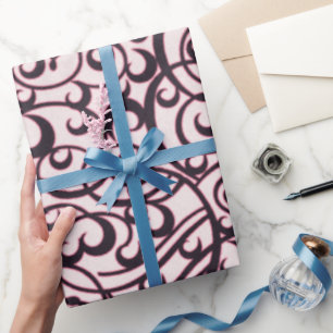 Papier Cadeau Créez votre propre Motif en fibre rose et noire