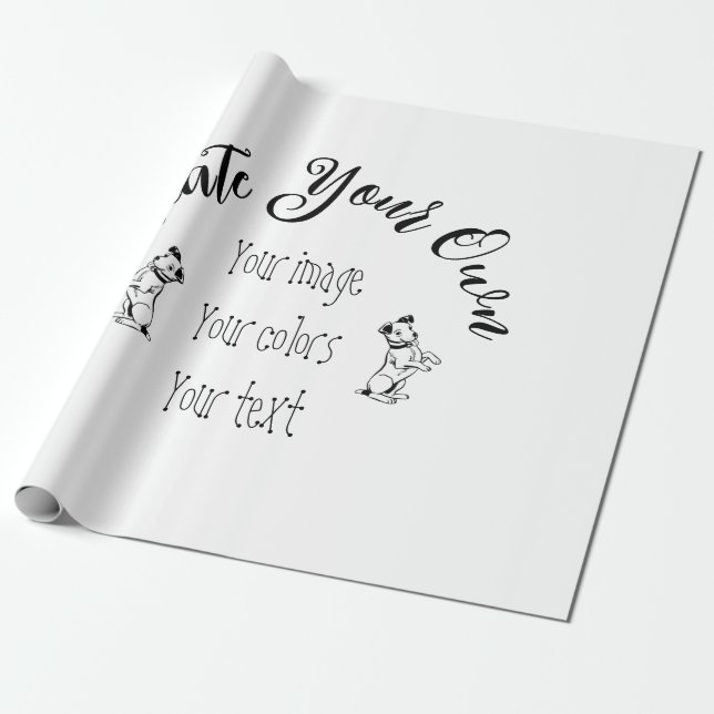 Papier Cadeau Créez votre propre personnalisation (Déroulé)
