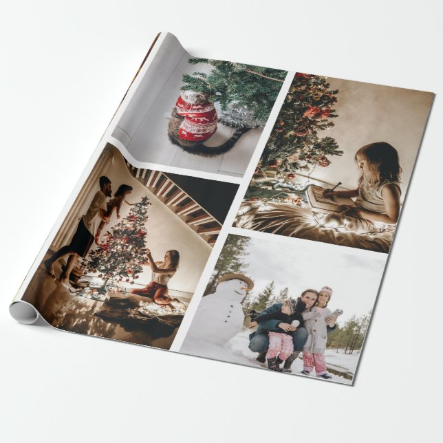 Papier Cadeau Créez votre propre photo personnalisée Collage de  (Déroulé)