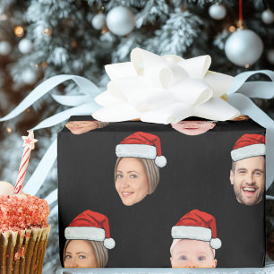 Papier Cadeau Créez Votre Propre Visage de Chapeau de Père Noël