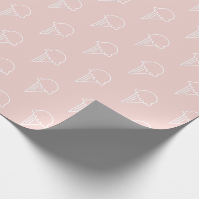 Papier Cadeau Crème de glace Motif papier d'enveloppement rose m (Coin)