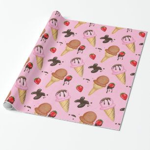 Papier Cadeau crème glacée