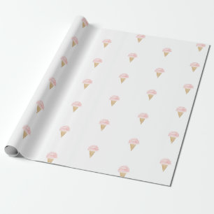 Papier Cadeau Crème glacée Anniversaire de Noël Papier d'envelop